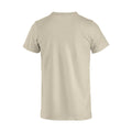 Light Khaki - Back - Clique Mens Basic T-Shirt