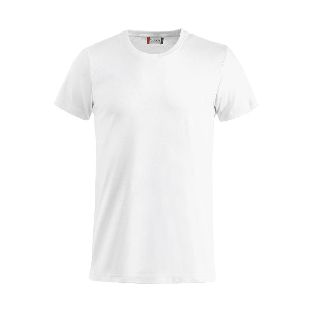 White - Front - Clique Mens Basic T-Shirt