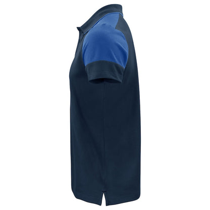 Cobalt Blue-Navy - Side - Printer Mens Prime Contrast Polo Shirt