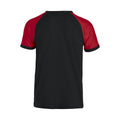 Black-Red - Back - Clique Unisex Adult Raglan T-Shirt