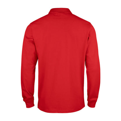 Red - Back - Clique Childrens-Kids Long-Sleeved Polo Shirt
