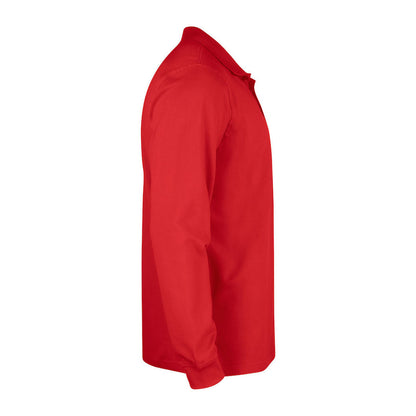 Red - Side - Clique Childrens-Kids Long-Sleeved Polo Shirt