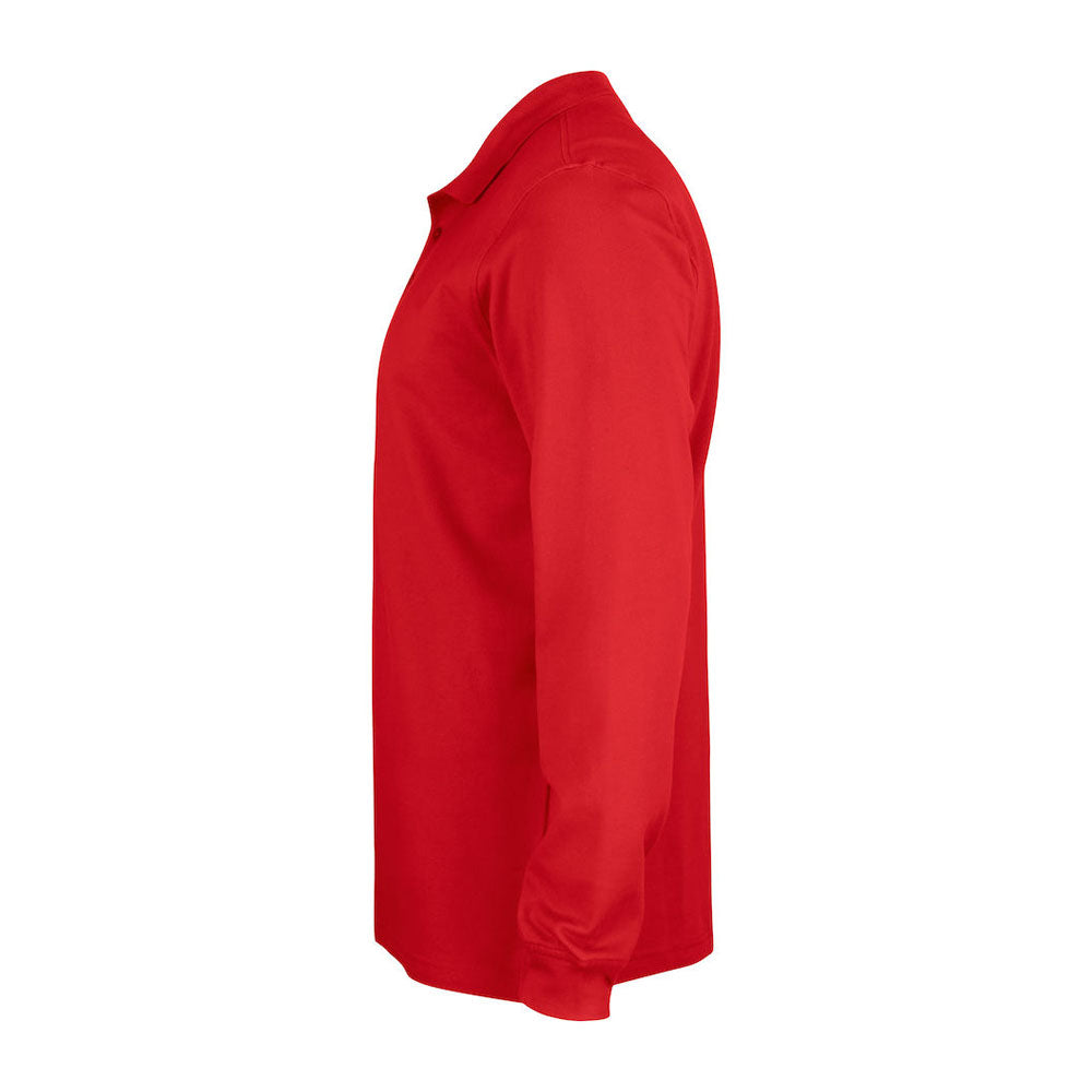 Red - Lifestyle - Clique Childrens-Kids Long-Sleeved Polo Shirt