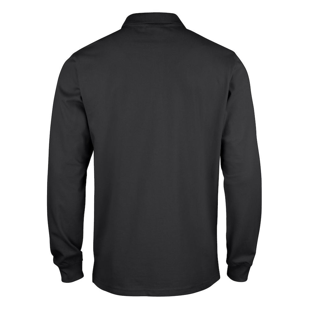Black - Back - Clique Childrens-Kids Long-Sleeved Polo Shirt