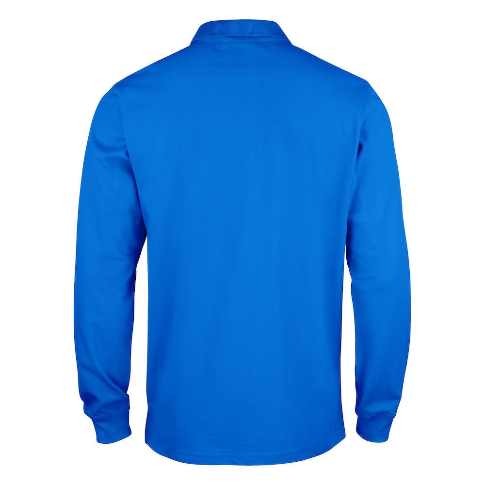 Royal Blue - Back - Clique Childrens-Kids Long-Sleeved Polo Shirt