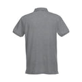 Grey - Back - Clique Mens Melange Polo Shirt