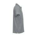 Grey - Side - Clique Mens Melange Polo Shirt