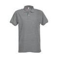Grey - Front - Clique Mens Melange Polo Shirt