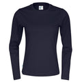 Navy - Front - Cottover Womens-Ladies Long-Sleeved T-Shirt
