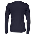 Navy - Back - Cottover Womens-Ladies Long-Sleeved T-Shirt