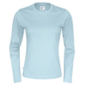Sky Blue - Front - Cottover Womens-Ladies Long-Sleeved T-Shirt