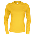 Yellow - Front - Cottover Womens-Ladies Long-Sleeved T-Shirt