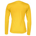 Yellow - Back - Cottover Womens-Ladies Long-Sleeved T-Shirt