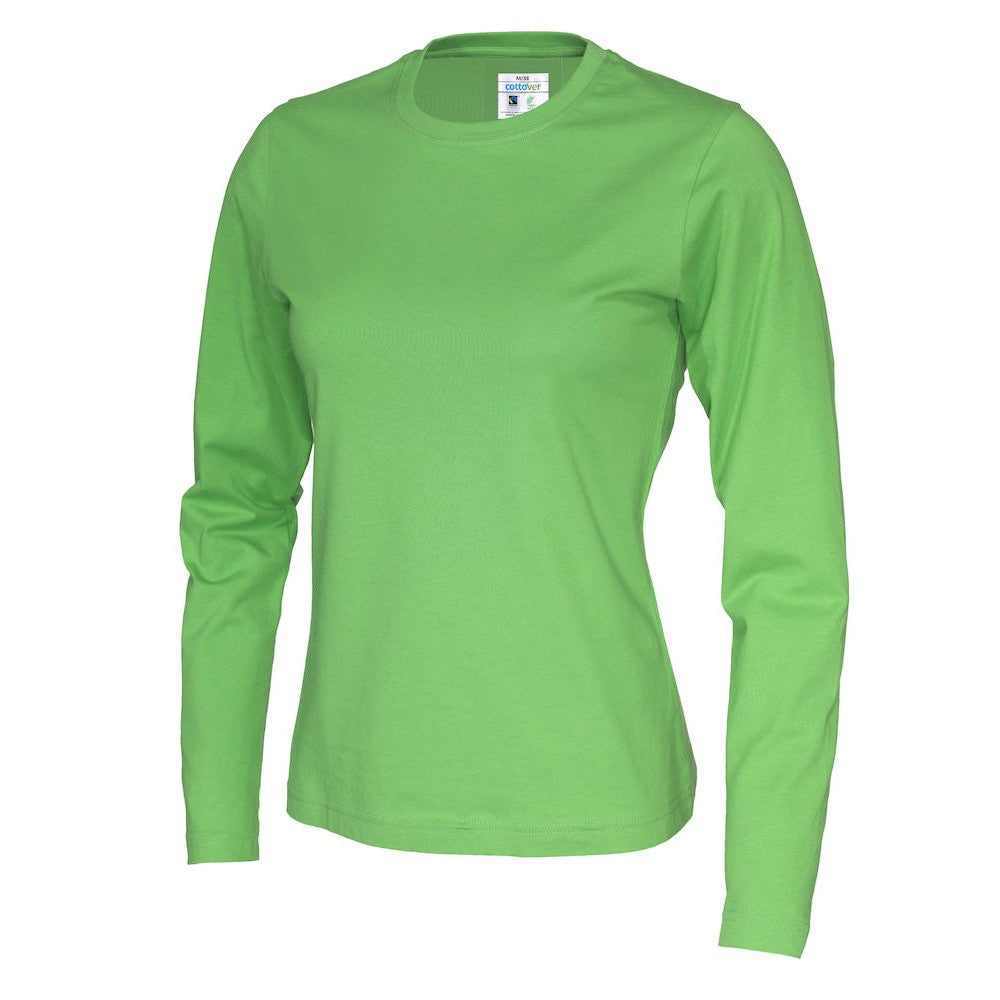 Green - Front - Cottover Womens-Ladies Long-Sleeved T-Shirt