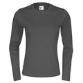 Charcoal - Front - Cottover Womens-Ladies Long-Sleeved T-Shirt