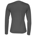 Charcoal - Back - Cottover Womens-Ladies Long-Sleeved T-Shirt