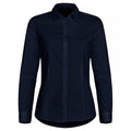 Dark Navy - Front - Clique Womens-Ladies Stretch Formal Shirt