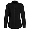 Black - Front - Clique Womens-Ladies Stretch Formal Shirt