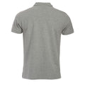 Grey - Back - Clique Mens Manhattan Melange Polo Shirt