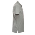 Grey - Side - Clique Mens Manhattan Melange Polo Shirt