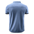 Light Blue - Back - James Harvest Mens Larkford Melange Polo Shirt