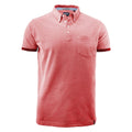 Red - Front - James Harvest Mens Larkford Melange Polo Shirt