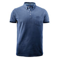 Dark Blue - Front - James Harvest Mens Larkford Melange Polo Shirt