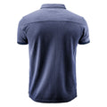 Dark Blue - Back - James Harvest Mens Larkford Melange Polo Shirt