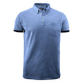 Light Blue - Front - James Harvest Mens Larkford Melange Polo Shirt
