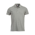 Grey Melange - Front - Clique Mens Classic Lincoln Melange Polo Shirt