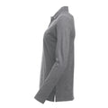 Grey Melange - Lifestyle - Clique Womens-Ladies Classic Marion Melange Long-Sleeved Polo Shirt