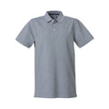 Grey Melange - Front - Clique Mens Premium Polo Shirt