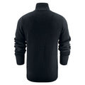 Black - Back - Harvest Mens Flatwillow Knitted Quarter Zip Fleece