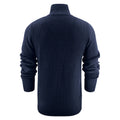 Navy - Back - Harvest Mens Flatwillow Knitted Quarter Zip Fleece