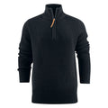 Black - Front - Harvest Mens Flatwillow Knitted Quarter Zip Fleece