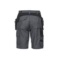 Grey - Back - Projob Mens Cargo Shorts