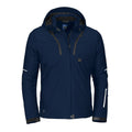Navy - Front - Projob Womens-Ladies Contrast Padded Jacket