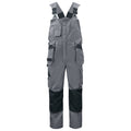 Grey - Front - Projob Mens Bib And Brace Trouser