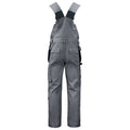 Grey - Back - Projob Mens Bib And Brace Trouser