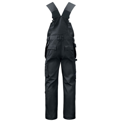 Black - Back - Projob Mens Bib And Brace Trouser