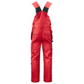 Red - Back - Projob Mens Bib And Brace Trouser