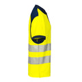 Yellow-Navy - Side - Projob Mens Hi-Vis Pique Polo Shirt