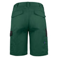 Forest Green - Back - Projob Mens Contrast Panel Cargo Shorts