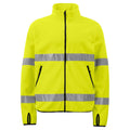Yellow-Black - Front - Projob Mens Fleece Hi-Vis Fleece Jacket
