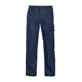 Navy - Front - Projob Mens Cargo Trousers