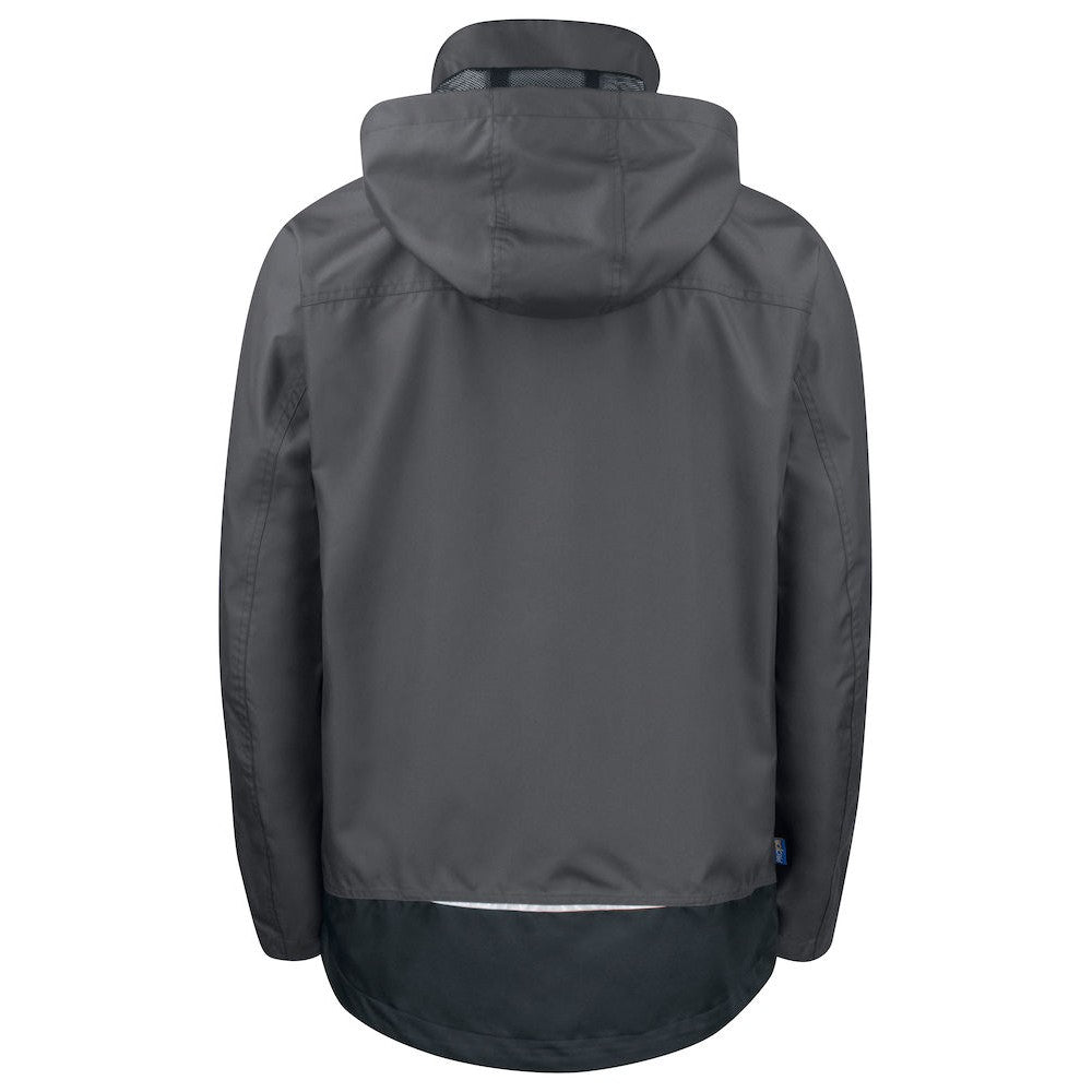 Grey - Back - Projob Mens Waterproof Jacket