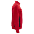 Red - Side - Projob Mens Half Zip Sweatshirt