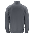 Grey - Back - Projob Mens Half Zip Sweatshirt