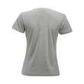 Grey - Back - Clique Womens-Ladies New Classic Melange T-Shirt