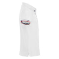 White - Side - Clique Mens Newton Stripe Detail Polo Shirt